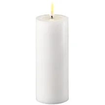 Deluxe Homeart Stumpenkerze 5 x 12,5 cm weiß