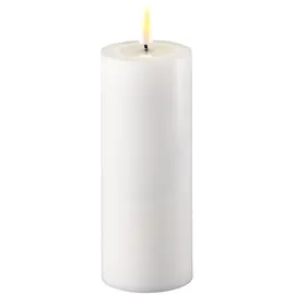 Deluxe Homeart Stumpenkerze 5 x 12,5 cm weiß