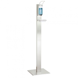 SANISMART Hygiene-Tower + Desinfektionsmittelspender + Tropfschale