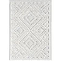 Carpet City Hochflor-Teppich, Creme, - 120x170 cm - Hochtief-Muster,