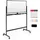 Costway Mobiles Whiteboard 120 x 60 cm Schwarz