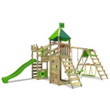 fatmoose Spielturm RiverRun Royal XXL mit SurfSwing und Rutsche grün 813137