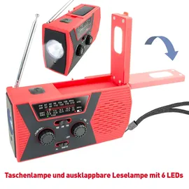 X4-LIFE X4-TECH Kurbelradio rot