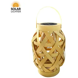 SOLAR LICHTER Solar LED-Akku-Rattanleuchte Solar S, 2700 K