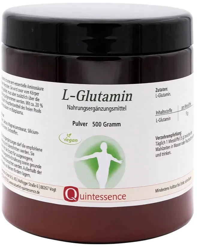 Quintessence L-Glutamin Pulver 500g - 100% rein, vegan