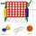 Costway Riesiges 4 Gewinnt Spielset mit Basketballkorb und Wurfspiel