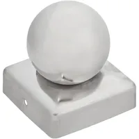 GAH Alberts Pfostenkappe 7 x 6 cm Weiß/Edelstahl