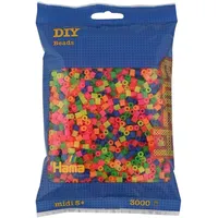 Hama Bügelperlen-Mix neon 3000 Stück
