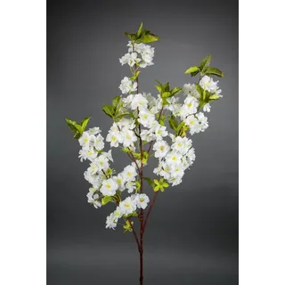 Seidenblumen Roß Kirschblütenzweig 105cm weiß ZF Kunstblumen Seidenblumen künstliche Kirschblüten Zweige Blumen