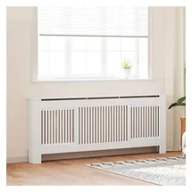 vidaXL Heizkörperabdeckung 2 pcs Weiß 205 x 20,5 x 81,5 cm