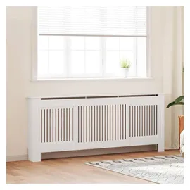 vidaXL Heizkörperabdeckung 2 pcs Weiß 205 x 20,5 x 81,5 cm