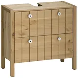 Home Affaire Waschbeckenunterschrank »Tina«, Badmöbel, Schrank, Breite 57 cm, Massivholz,