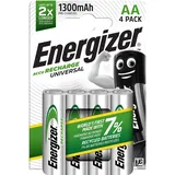 Energizer Batterien AA, wiederaufladbar, 4 Stück, Rechargeable Universal