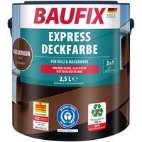 Baufix Express Deckfarbe 2.5 Liter, nussbraun, matt,