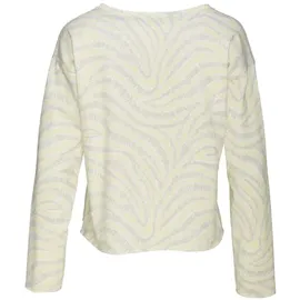 LASCANA Sweatshirt gemustert hellgelb/hellgrau 32/34