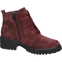 WALDLÄUFER H-Luise Bootie 716807-195-020, Order - Velourleder, Bordo (dunkelrot), Schnür. u. Reißverschluss, Weite H 37 - 37