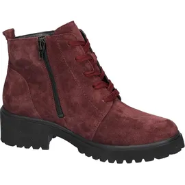 WALDLÄUFER H-Luise Bootie 716807-195-020, Order - Velourleder, Bordo (dunkelrot), Schnür. u. Reißverschluss, Weite H 37 - 37