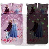 BrandMac Eiskönigin Babybettwäsche 100x135 + Kissenbezug 40x60 Leuchtet im Dunkeln