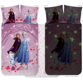 BrandMac Eiskönigin Babybettwäsche 100x135 + Kissenbezug 40x60 Leuchtet im Dunkeln