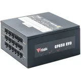 iTek für PC GF650 EVO – 650 W, HDB Hydraulic Dynamic Bearing 12 mm, aktiver PFC-Schutz, Effizienz-Zertifizierung 80 Plus Gold, semi-modulares Free Plug, Giapp Kondensatoren, ITPSEGF650