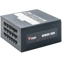 iTek für PC GF650 EVO – 650 W, HDB Hydraulic Dynamic Bearing 12 mm, aktiver PFC-Schutz, Effizienz-Zertifizierung 80 Plus Gold, semi-modulares Free Plug, Giapp Kondensatoren, ITPSEGF650