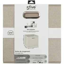 5 five simply smart Aufbewahrungskorb 31 x 31 x 31 cm 1-tlg. beige meliert