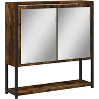 VidaXL Bad-Spiegelschrank Räuchereiche 60x16x60 cm Holzwerkstoff