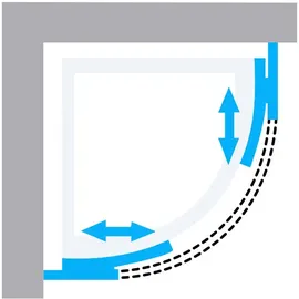 Aloni Komplette Duschkabine Komplettdusche Komplettkabine Eckdusche 90x90cm