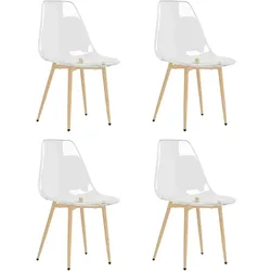 vidaXL Esszimmerstühle 4 Stk. Transparent PET