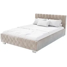 Juskys Nizza mit Matratze 140 x 200 cm beige