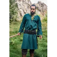 Leonardo Carbone Wikinger-Kostüm Tunika mit Bordüre "Halvor" Grün grün XL | XL