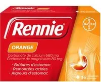 Rennie Orange 36 comprimés à croquer Comprimé(S) À Croquer pc(s)