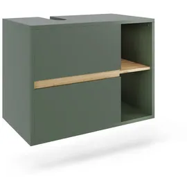 Vicco Waschbeckenunterschrank Viola 2 Schubladen 80 x 60 x 46 cm Grün/Artisan