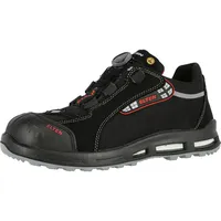 ELTEN SENEX XXT Pro BOA® ESD S3, Damen und Herren, Textil, Kunststoffkappe (leichter als Stahlkappe), leicht, sportlich, Schwarz/Rot, Größe: 42