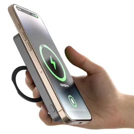 DUDAO K28 10000 mAh Pd 22,5 W Magsafe Powerbank mit Metallgehäuse und Ringständer Grau