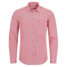 Nübler Trachtenhemd Langarm Rudi in Rot | Gr.: XL