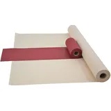 Fachhandel für Vliesstoffe Sensalux Kombi-Set 1 Tischdeckenrolle 1,5m x 25m + Tischläufer 30cm (Farbe nach Wahl) Rolle Creme Tischläufer Bordeaux