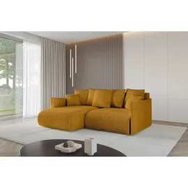 altdecor Ecksofa Cord 2-Sitzer Senfgelb