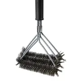 Blumtal Grillbürste 3er Kopf Edelstahl schwarz