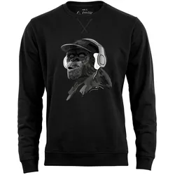 Cotton Prime® Sweatshirt Affe Monkey mit DJ-Kopfhörer