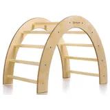 BabyGO Klettergerüst "Woodland Kletterbogen Arch, natur", beige (natur), Klettergerüste, Kinder, B/H: 52cm x 60cm, Holz, Made in Europe, B:52cm H:60cm L:80cm