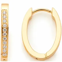 LEONARDO Creolen Ronia Beauty's Gelbgold 375  mit Zirkonia  Edelstahl