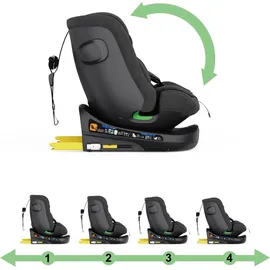 XOMAX Kindersitz 360° drehbar mit Isofix, ECE R129, 0–36 kg, verstellbar, neigbar, atmungsaktiver Bezug, 5-Punkt-Gurt, Top Tether, Autokindersitz für...