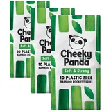 Cheeky Panda Taschentücher aus Bambus, 200 g (Packung mit 3)