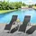 Outsunny Gartenliege 169 x 59 x 66 cm Schwarz