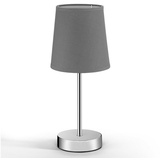 monzana MONZANA® Nachttischlampe 32cm Stoffschirm E14 Grau Taupe Anthrazit Weiß Wohnzimmer Schlafzimmer Lampe Leuchte Tischlampe Nachttischleuchte Tischleuchte