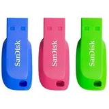 16 GB schwarz/rot USB 2.0 3er Pack