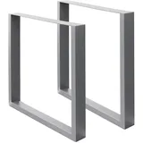 ECD Germany Tischbeine Grau, Metall, 70x8x72 cm, Esszimmer, Tische, Esstische, Tischsysteme