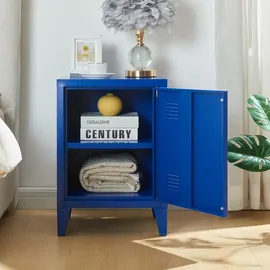 [en.casa] Nachtschrank Inari 57 x 40 x 30 cm Blau