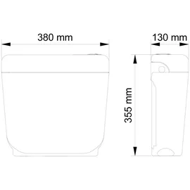 Belvit Aufputz Spülkasten Ap Spülkasten Aufputzspülkasten für Stand-WC Toilette Weiß